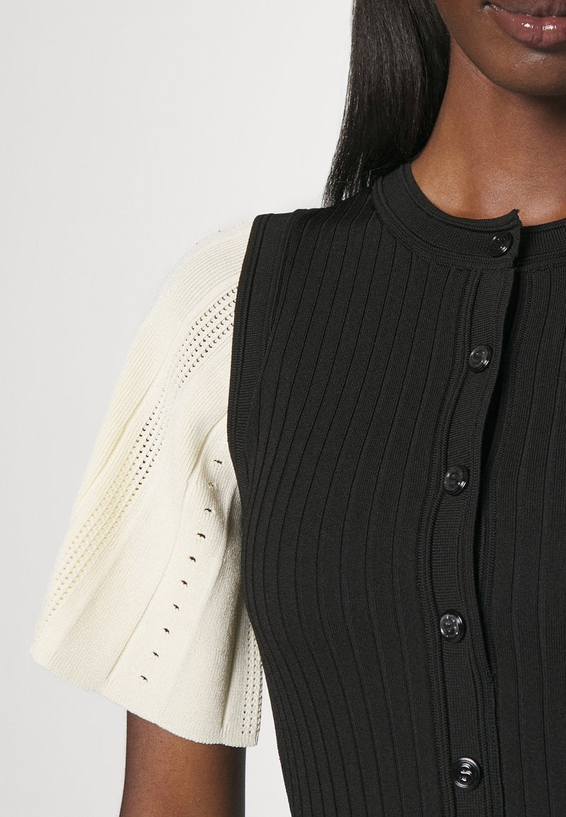 Sandra Robe Midi Claudine Boutonnée