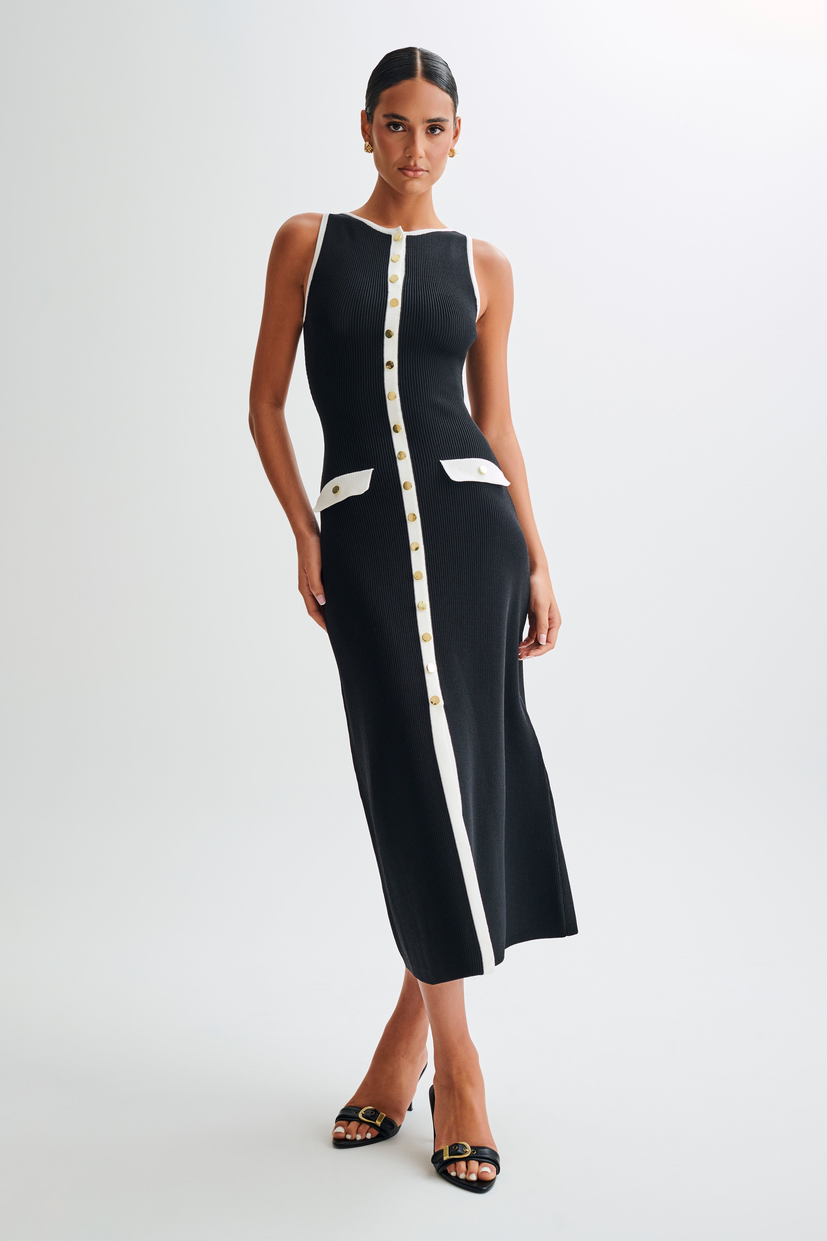 Sawyer Sleeveless Buttoned Maxi Dress