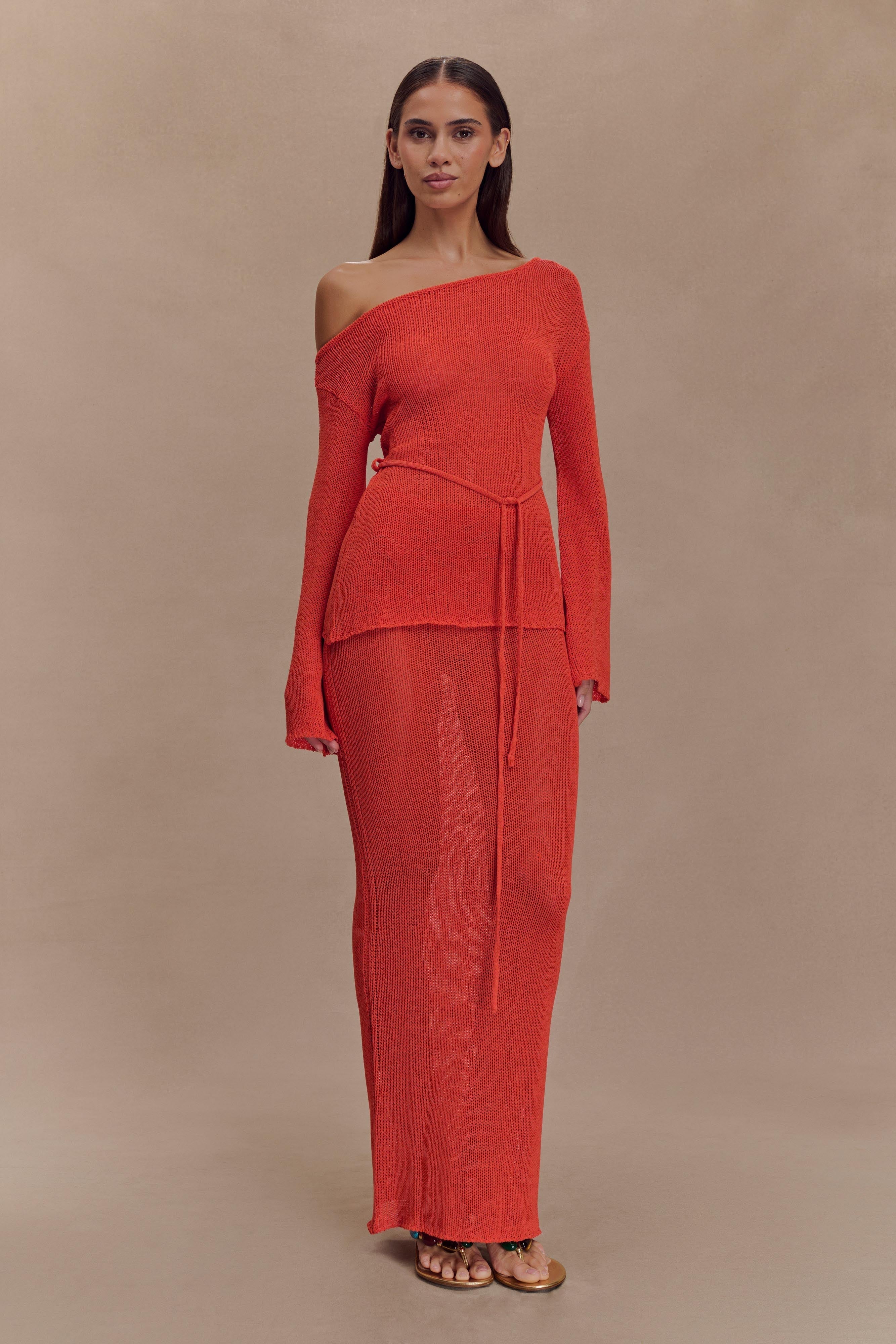 Reagan Off Shoulder Knit Two Piece