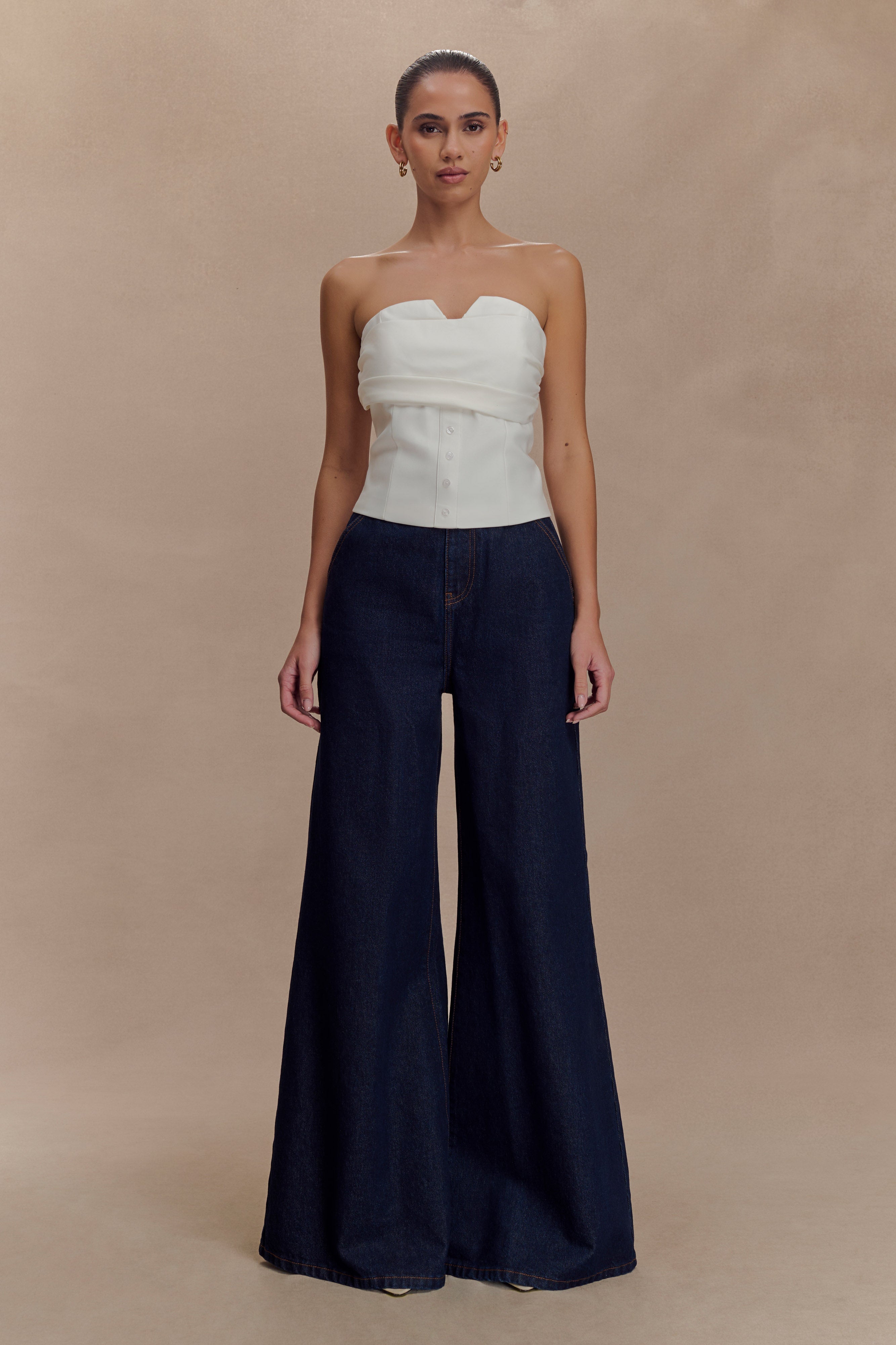 Zillah Strapless Cotton Top