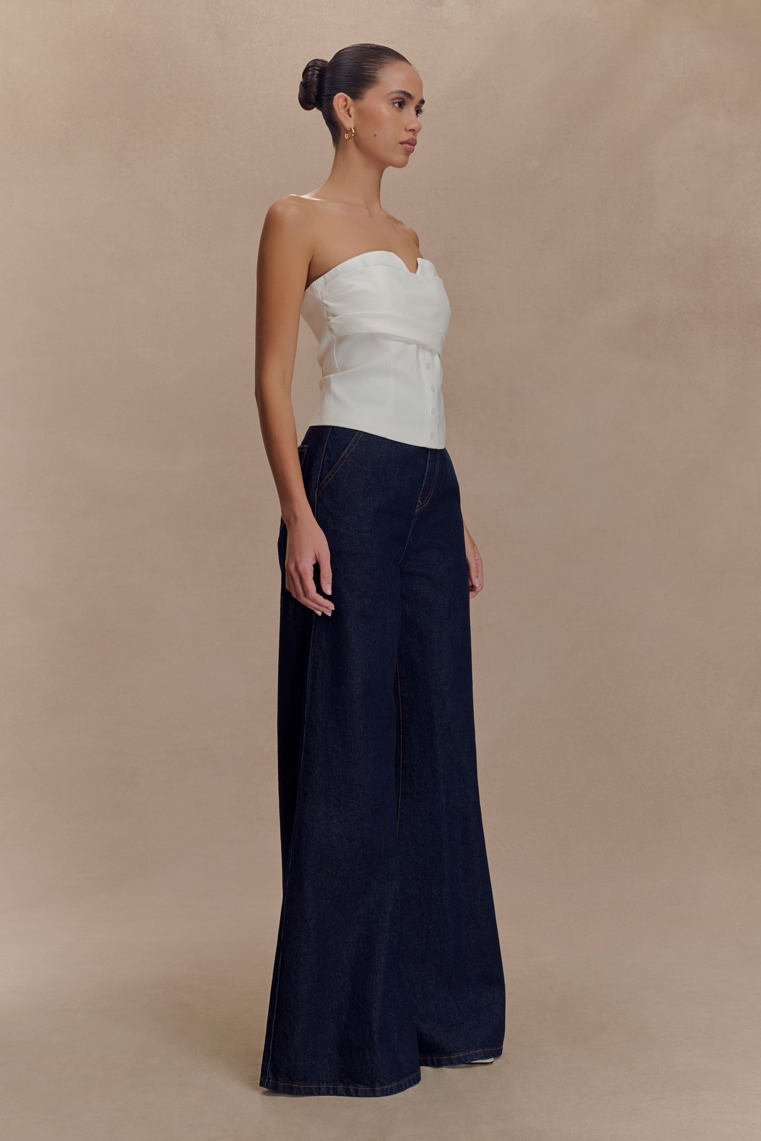 Zillah Strapless Cotton Top