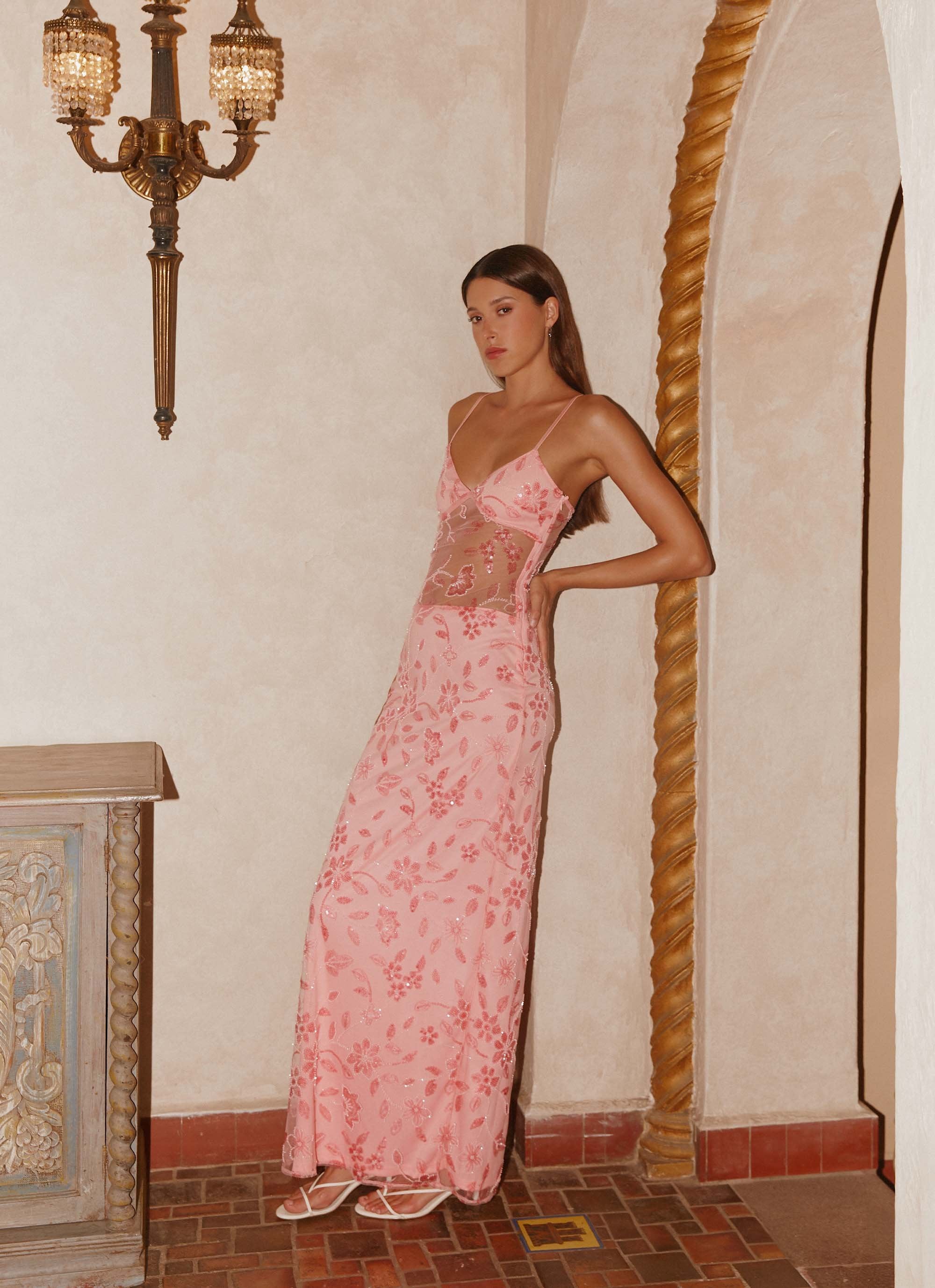 Marlina beaded Maxi Dress