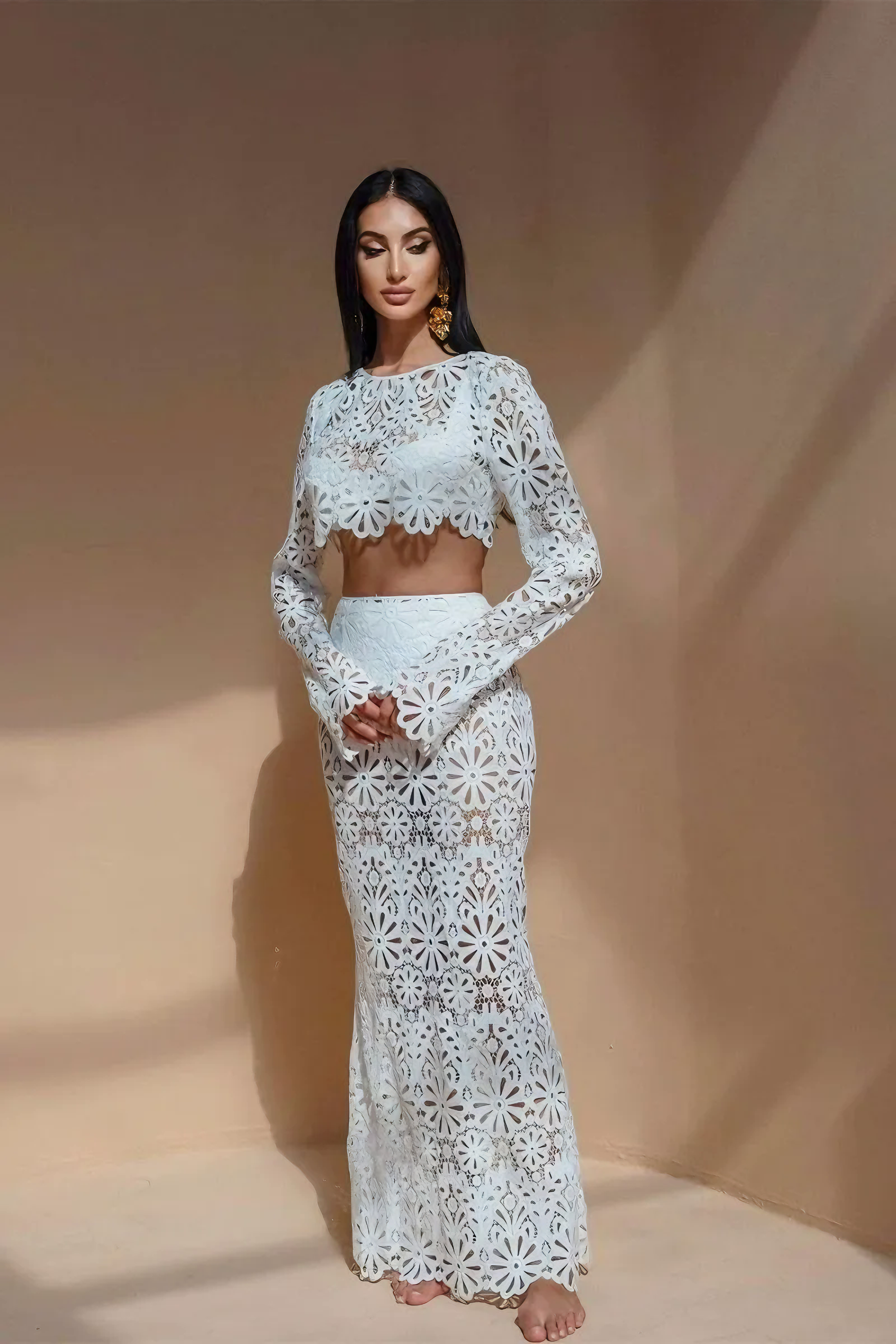 Soft Bloom Lace Two Piece