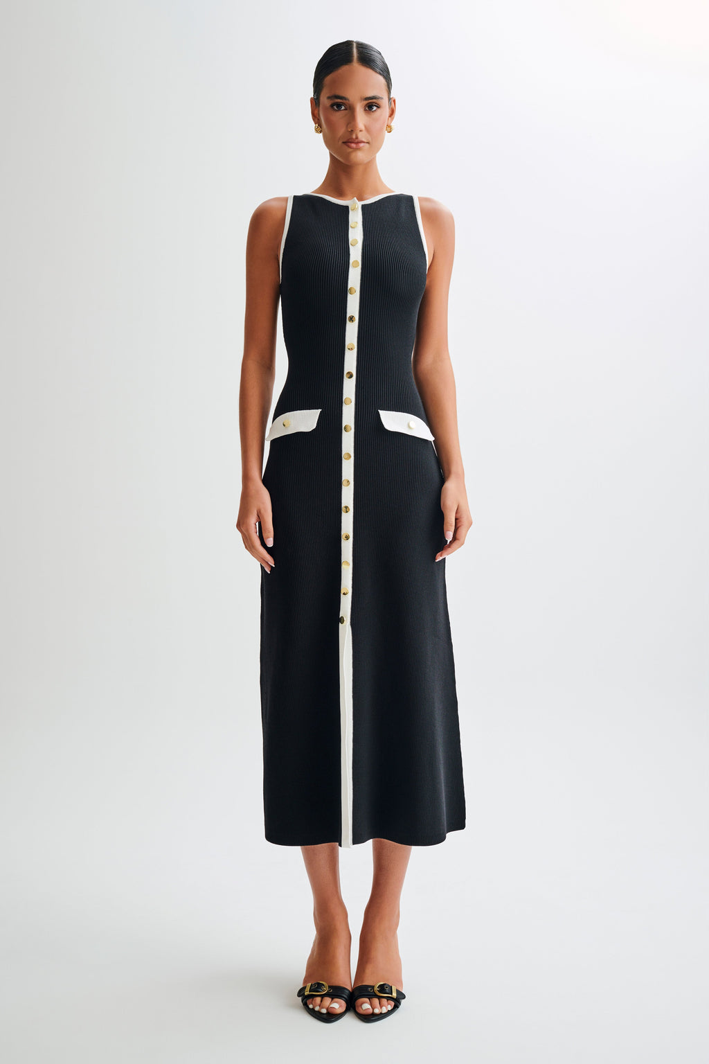 Sawyer Sleeveless Buttoned Maxi Dress