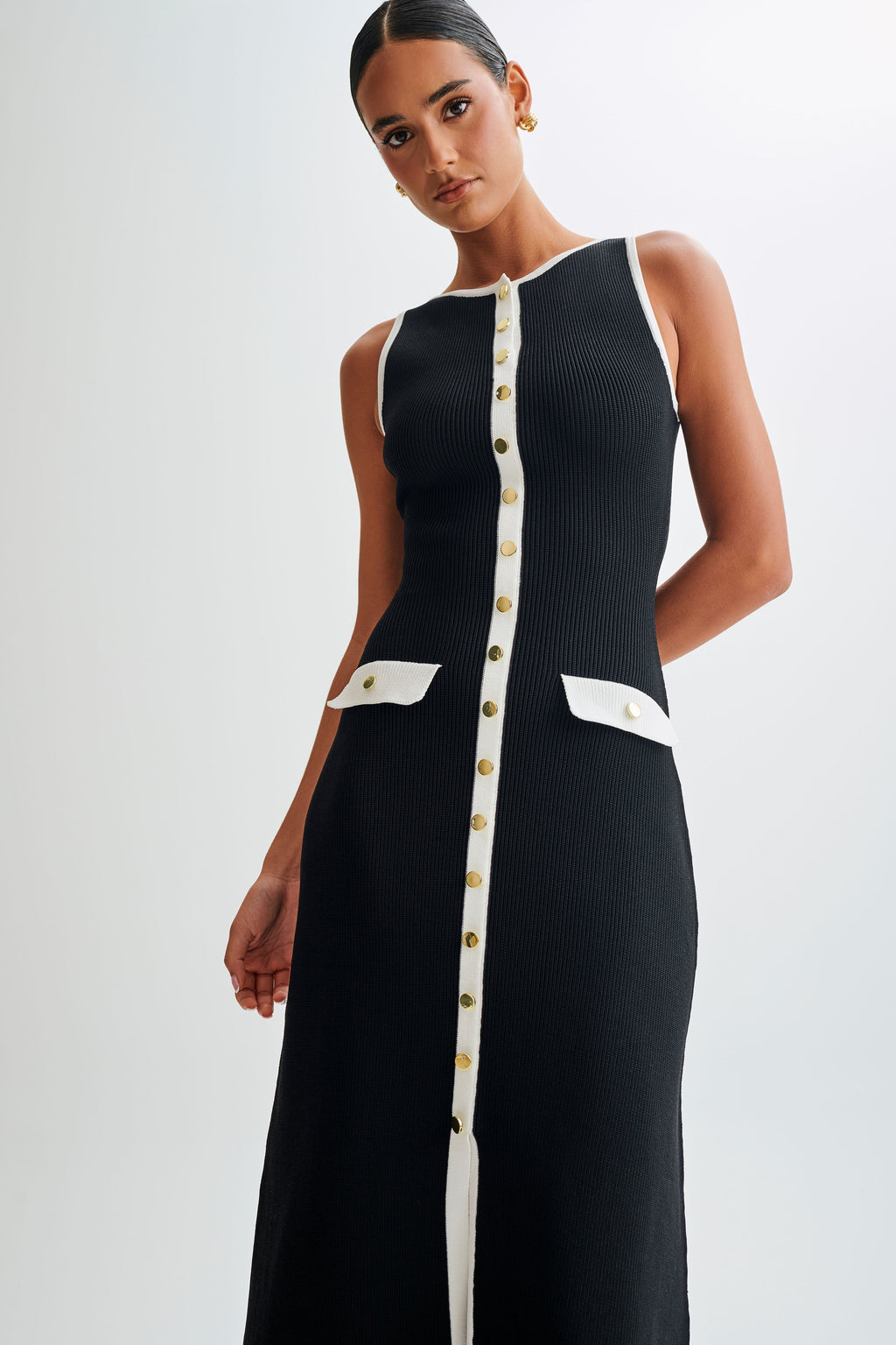 Sawyer Sleeveless Buttoned Maxi Dress