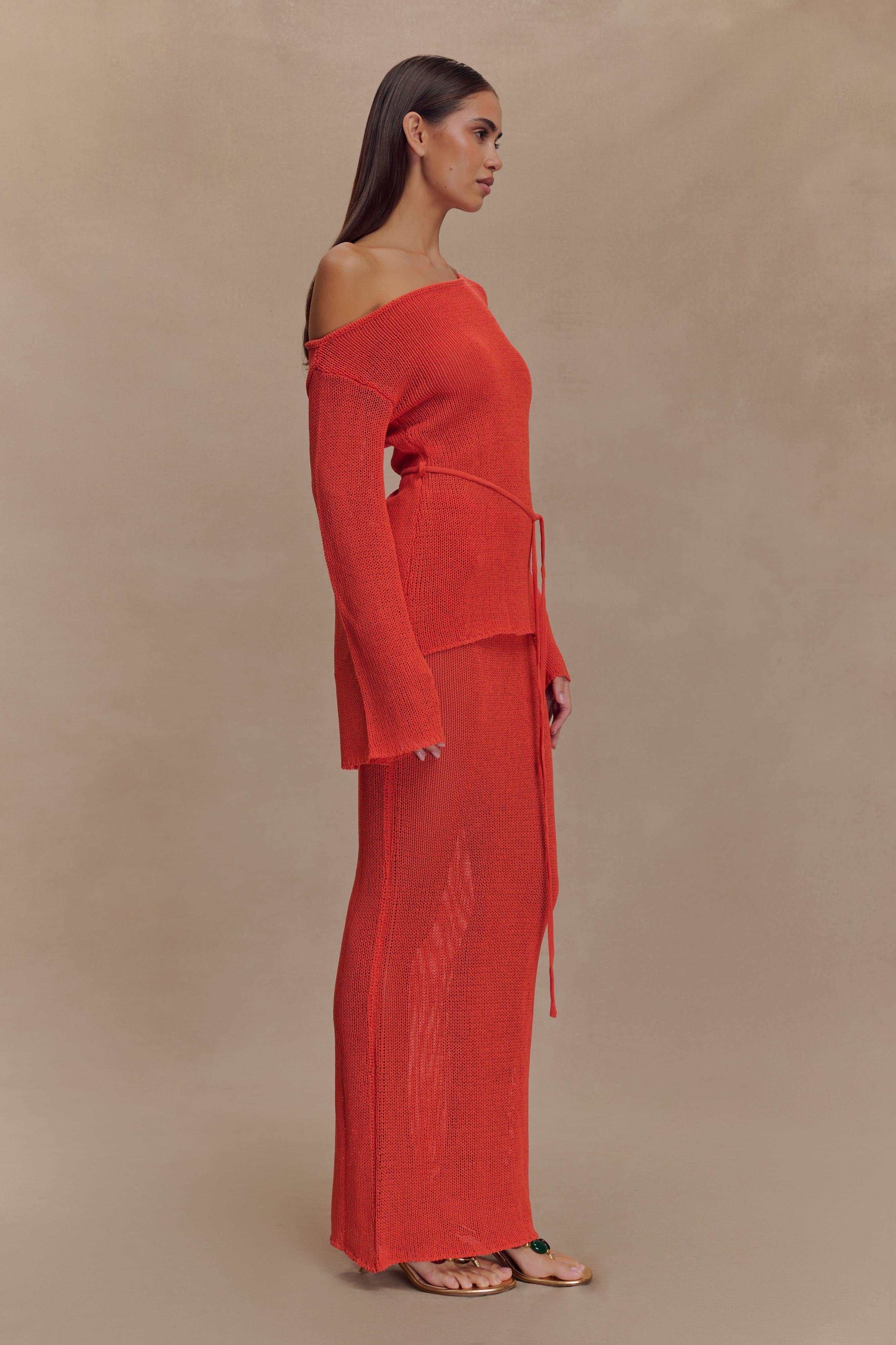 Reagan Off Shoulder Knit Two Piece