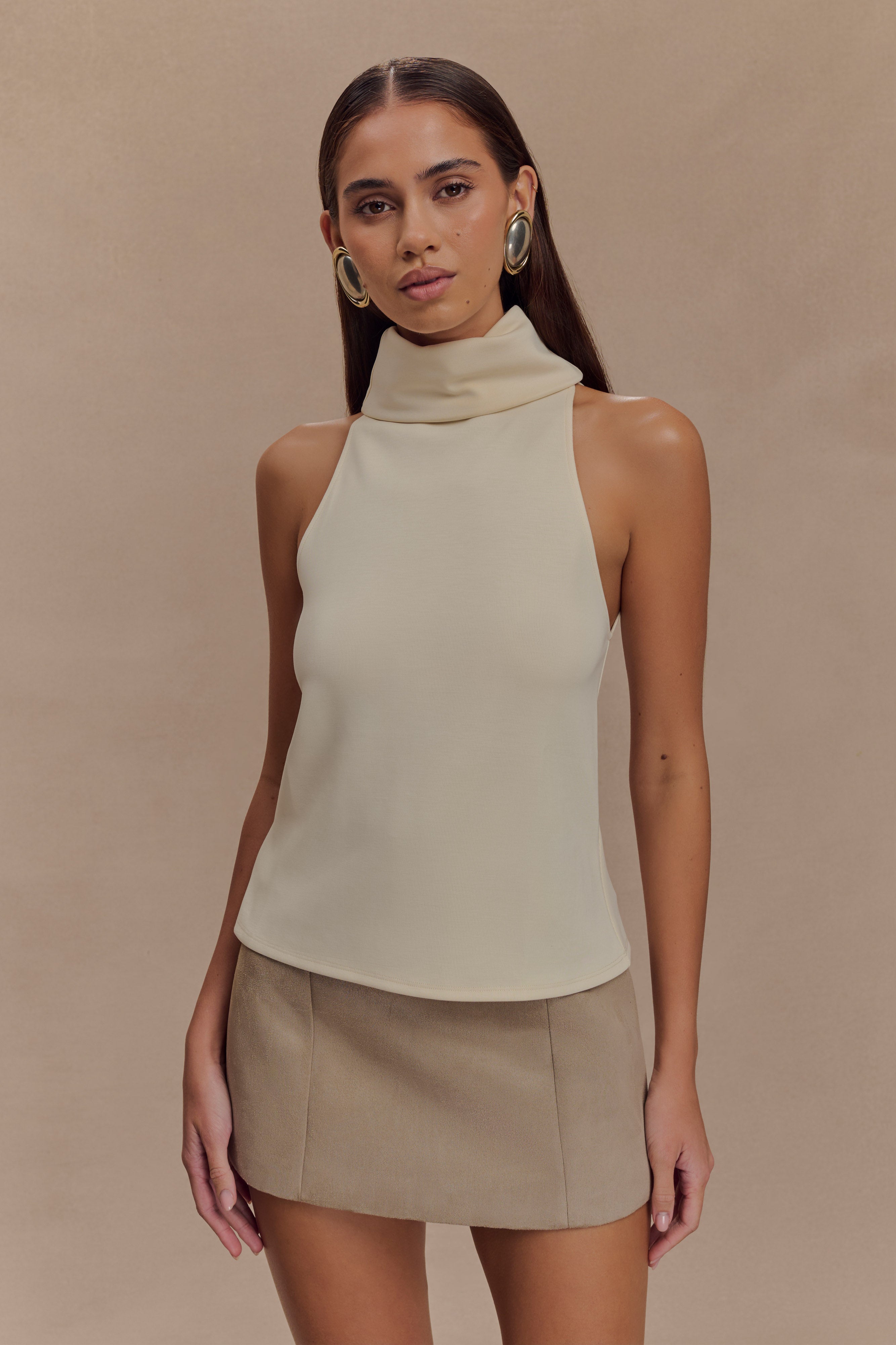 Birdie High Neck Sleeveless Top