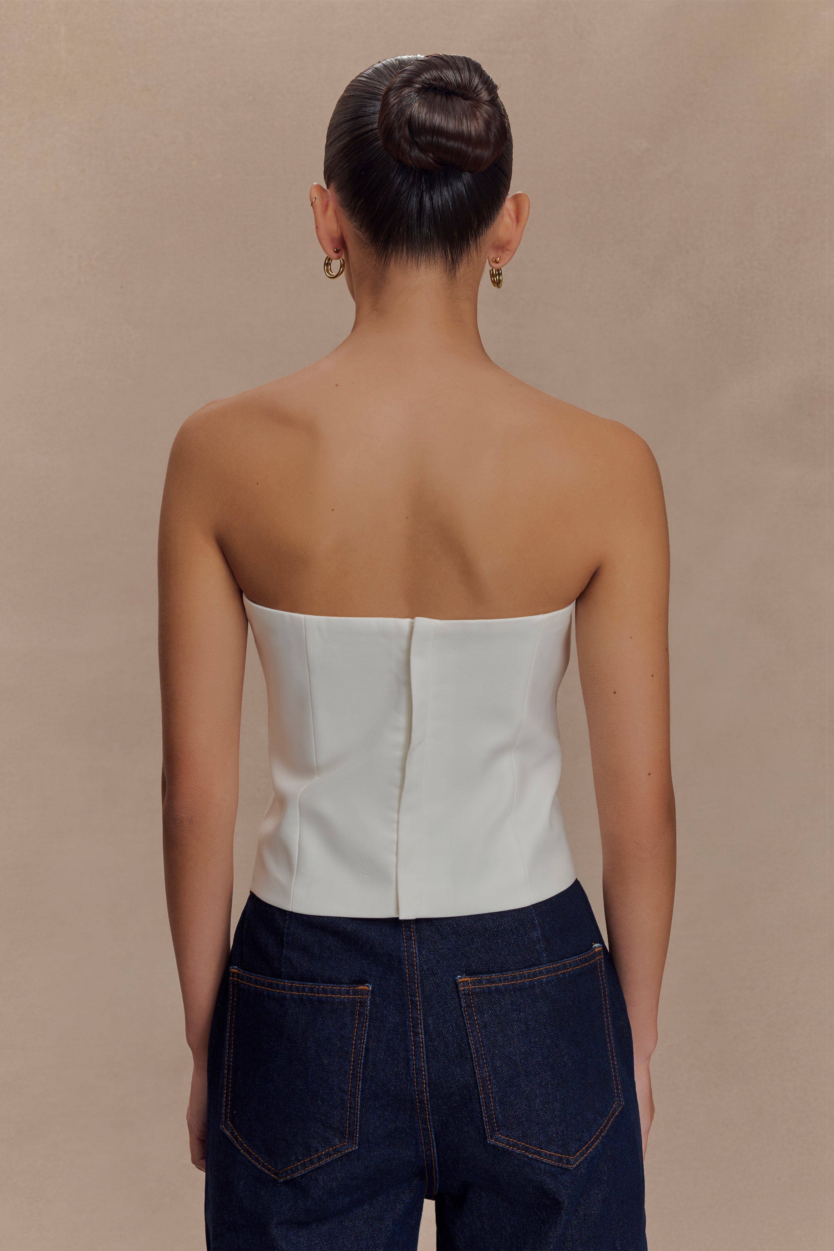 Zillah Strapless Cotton Top