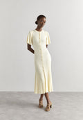 Sandra Robe Midi Claudine Boutonnée