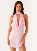 Lyra Backless Scarf Mini Dress