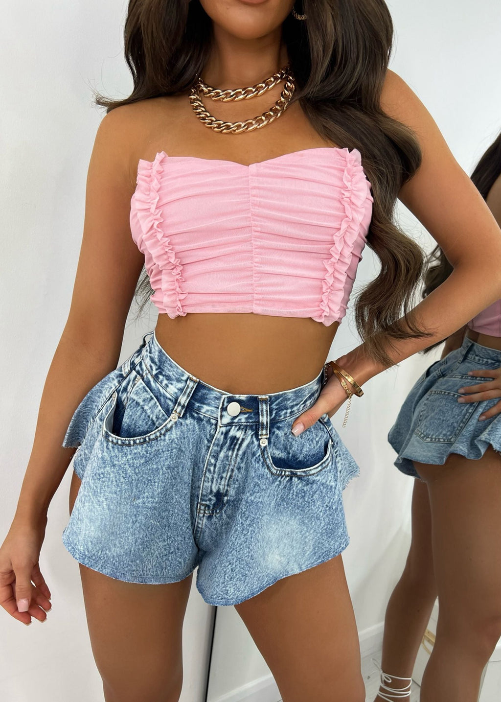 Frill Got It Denim Skirt