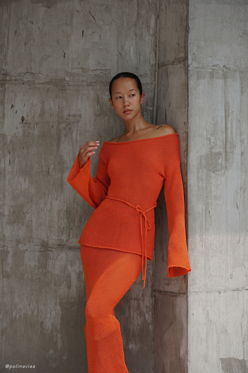 Reagan Off Shoulder Knit Two Piece