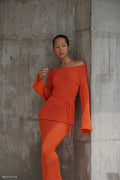 Reagan Off Shoulder Knit Two Piece