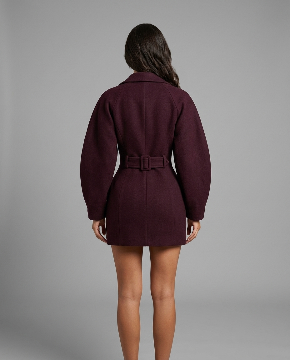 Dylan Blazer Dress in Plum - back