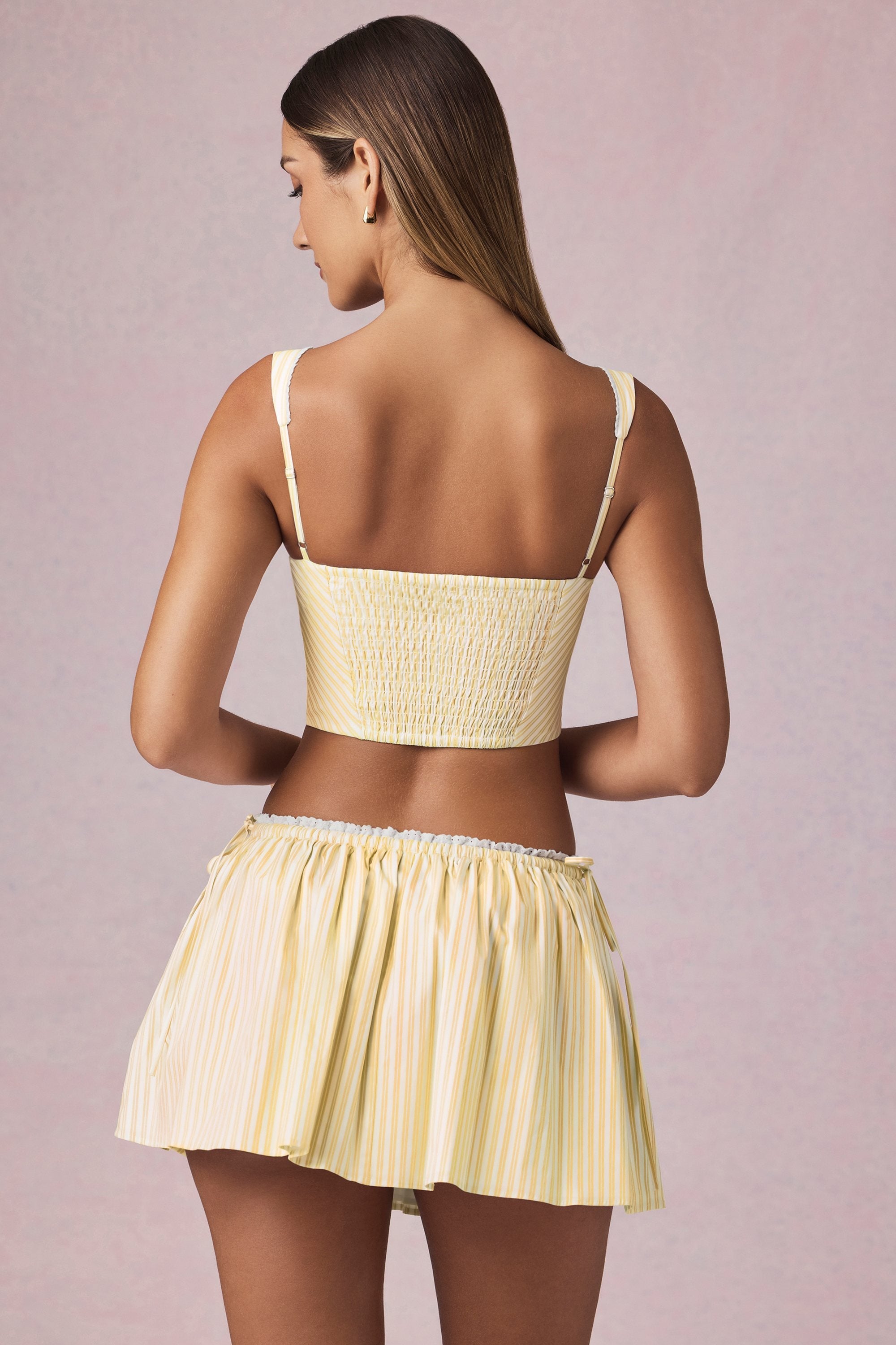 Ruched Drawstring Mini Two Piece